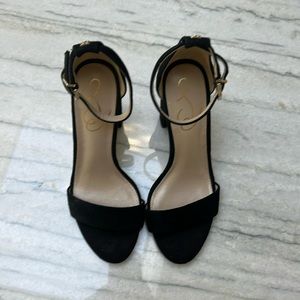 Sam Edelman, black suede sandals-size 6